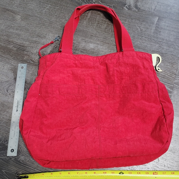 Kipling Red Tote Bag with Silver Details - Picture 2 of 5